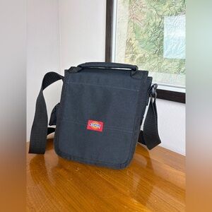 Dickies black canvas shoulder / messenger bag